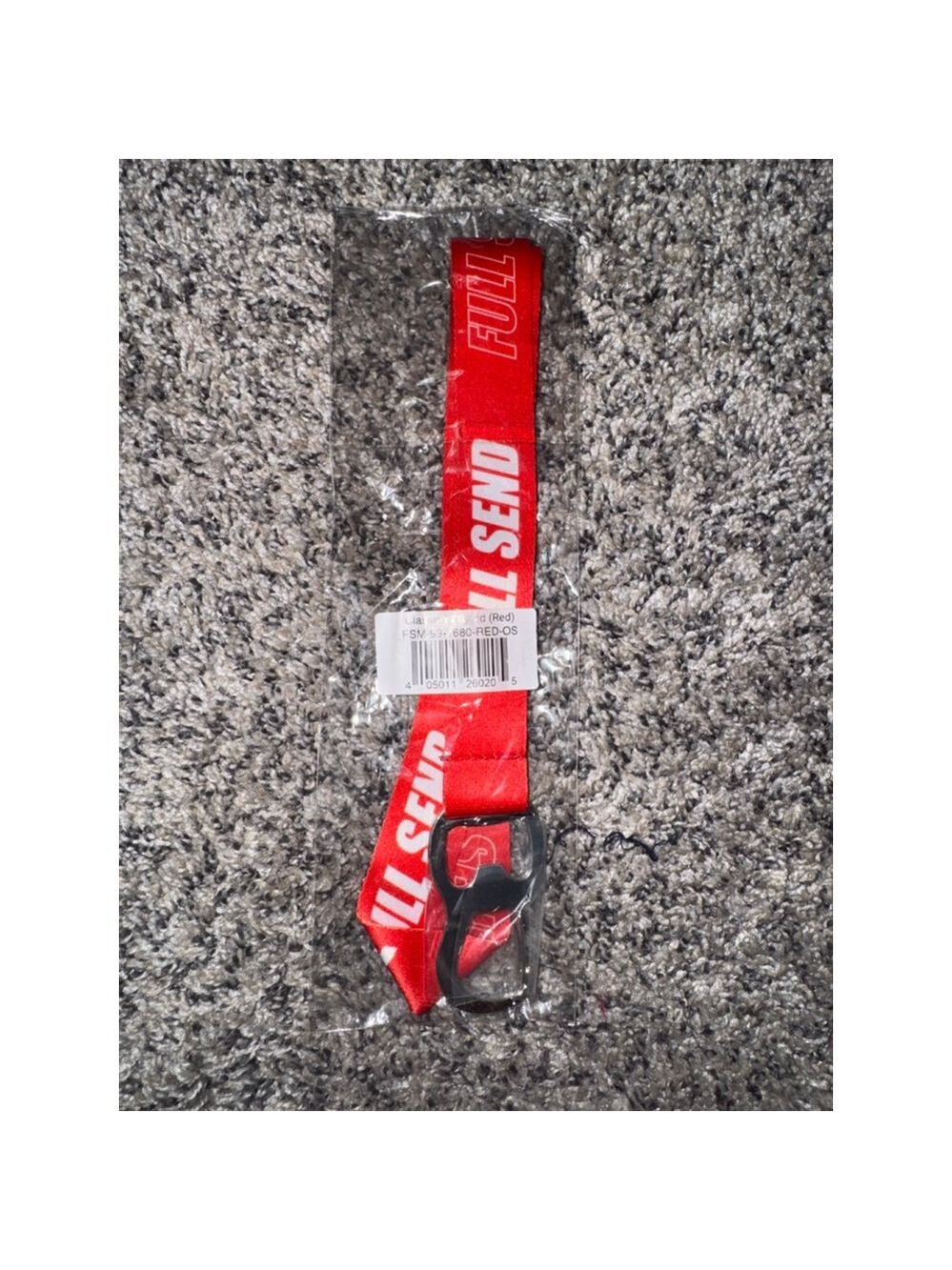 Full Send Red Logo Lanyard Keychain Key Card Holder NWT - Picture 3 of 4